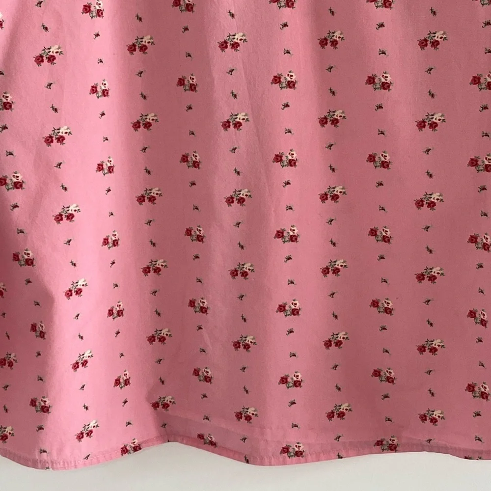 Gap Y2K Pink Floral Button Up Womens Pajama Top Size M Cottagecore Grannycore